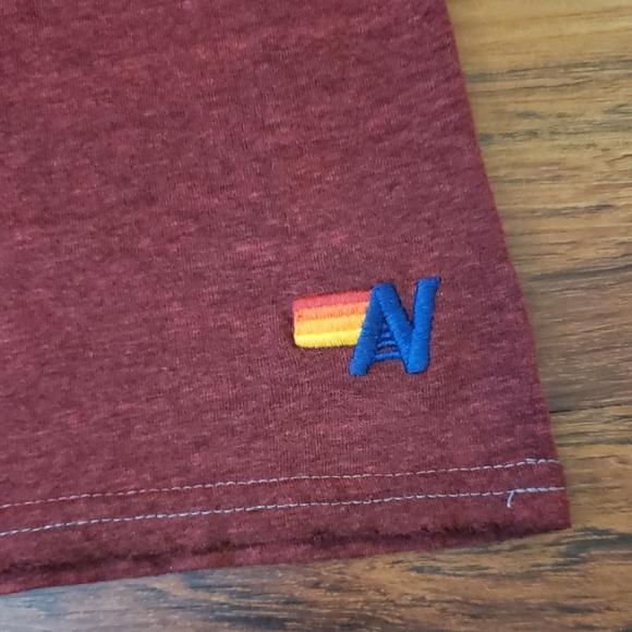 Aviator Nation Mens Maroon Purple Retro Athleisure Trendy Casual Tee Size Med - Picture 3 of 8